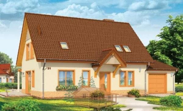 Дом из арболита А73