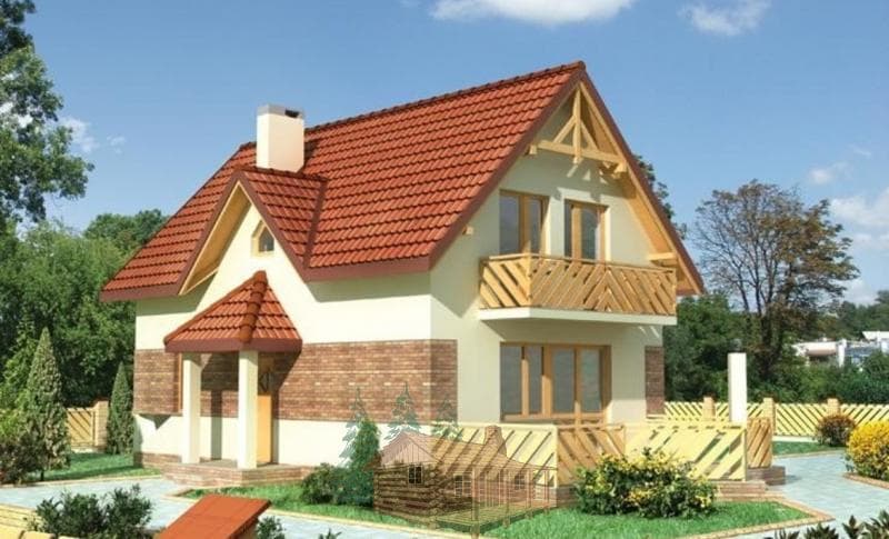 Дом из кирпича А342